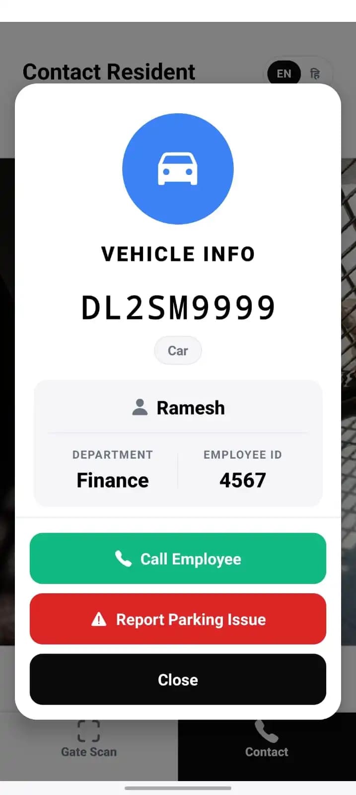 Corporate QR sticker scan flow when scanner is non security