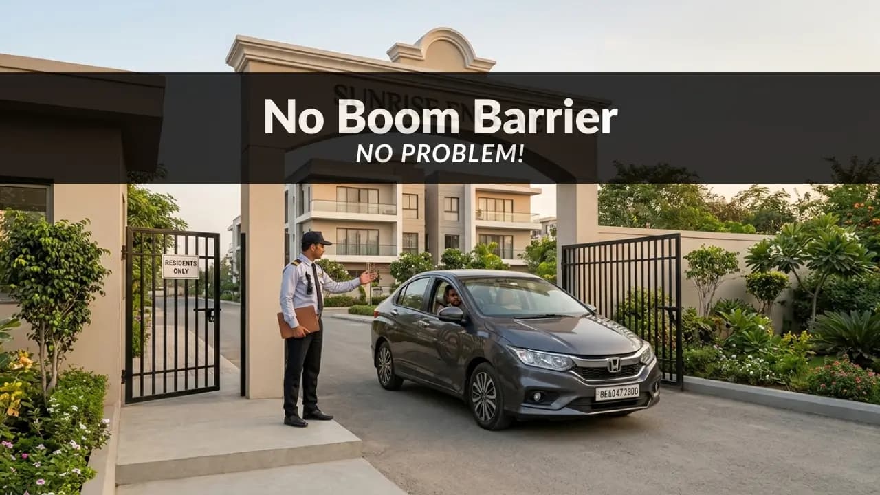 Society Parking Management Without a Boom Barrier